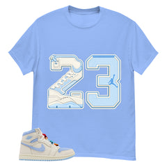 Blue Pale Ivory Pyschic Blue Wmns 1s Shirt Number 23 MJ Graphic
