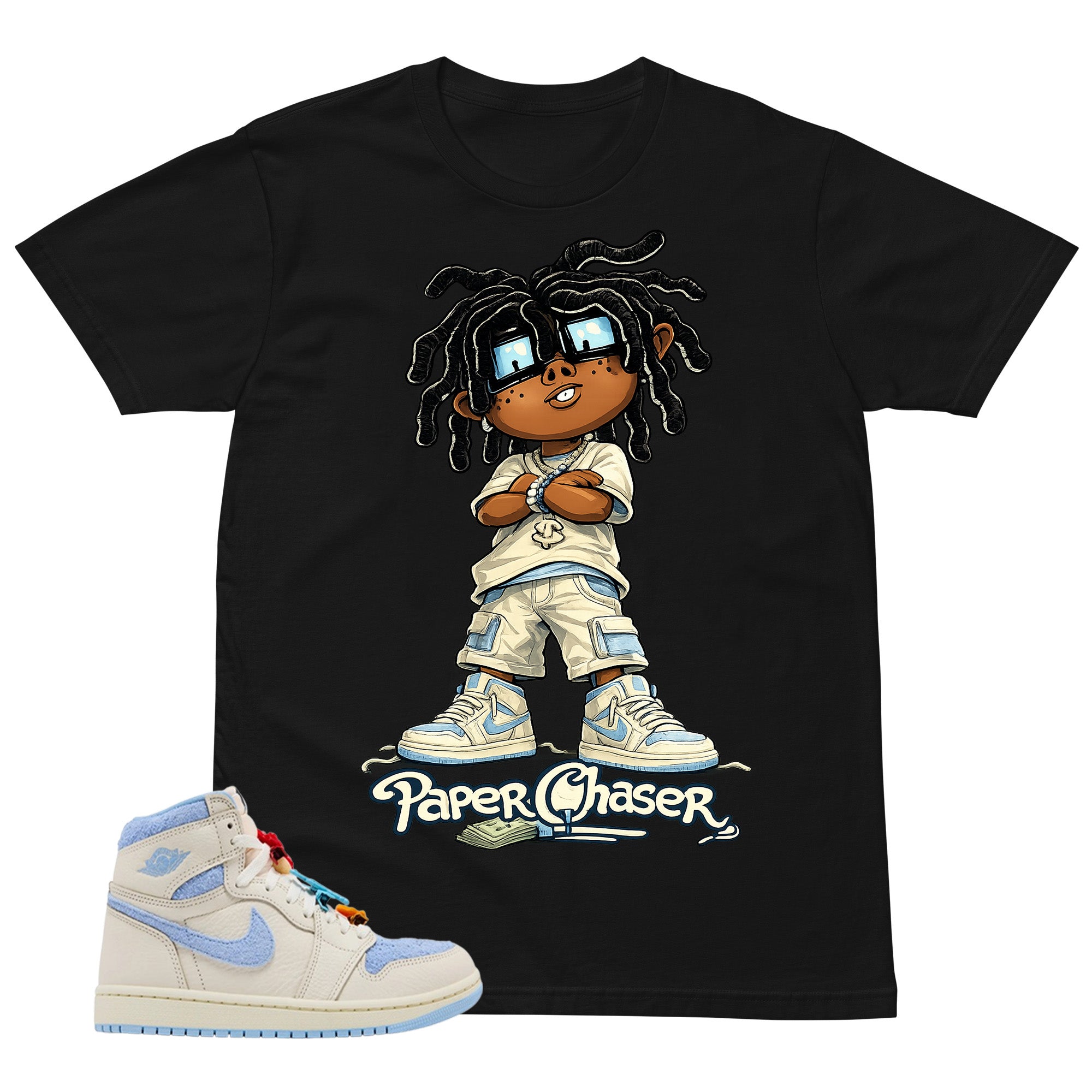 Blue Pale Ivory Pyschic Blue Wmns 1s Shirt Paper Chaser Graphic