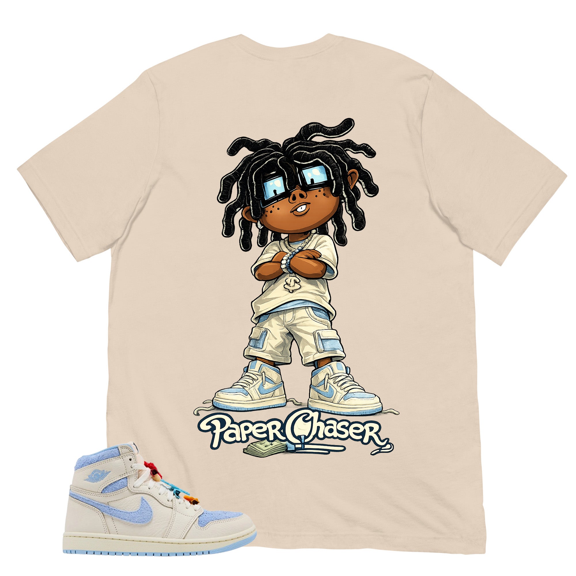 Blue Pale Ivory Pyschic Blue Wmns 1s Shirt Paper Chaser Graphic