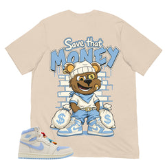 Blue Pale Ivory Pyschic Blue Wmns 1s Shirt Save That Money Graphic