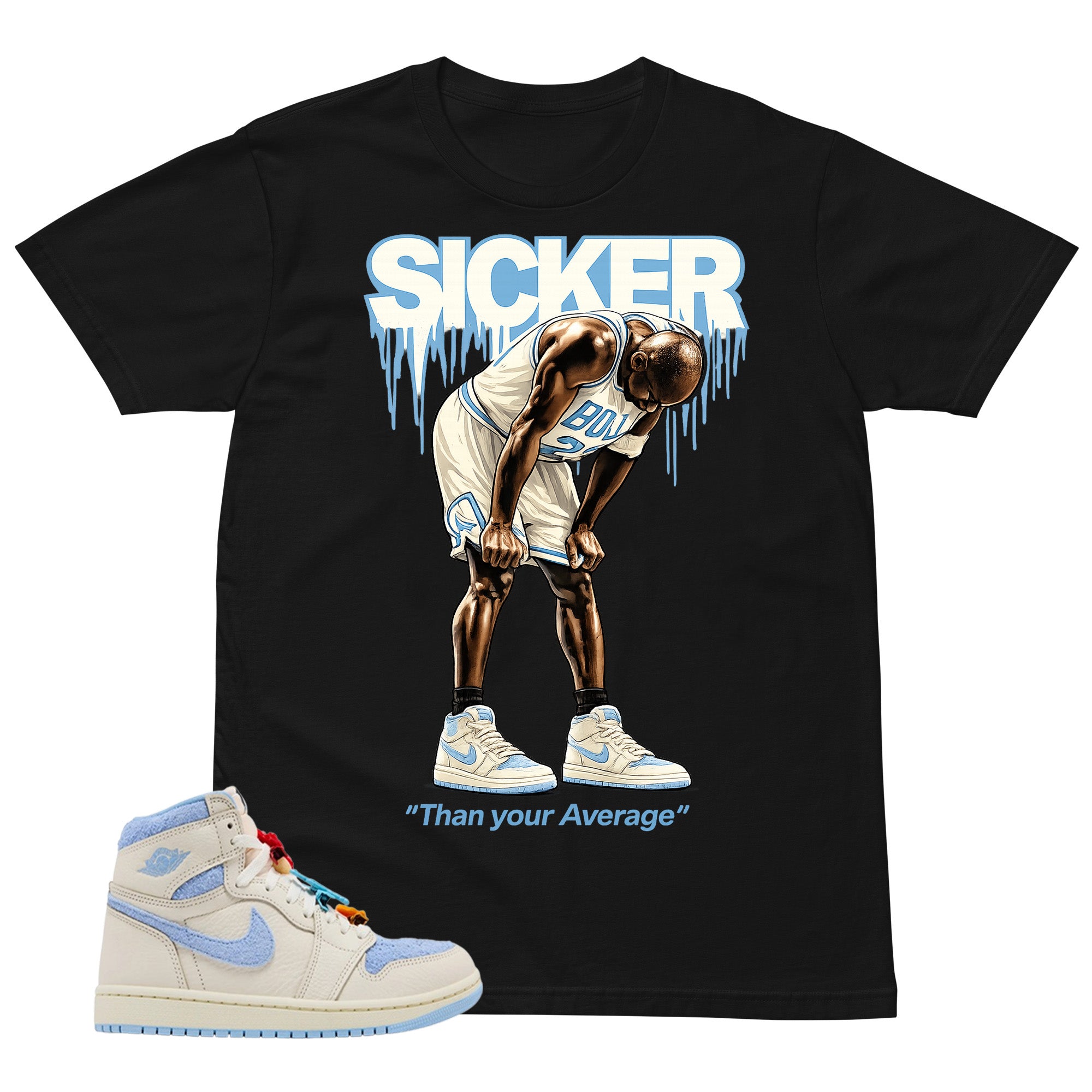 Blue Pale Ivory Pyschic Blue Wmns 1s Shirt Sicker Than Your Average Graphic