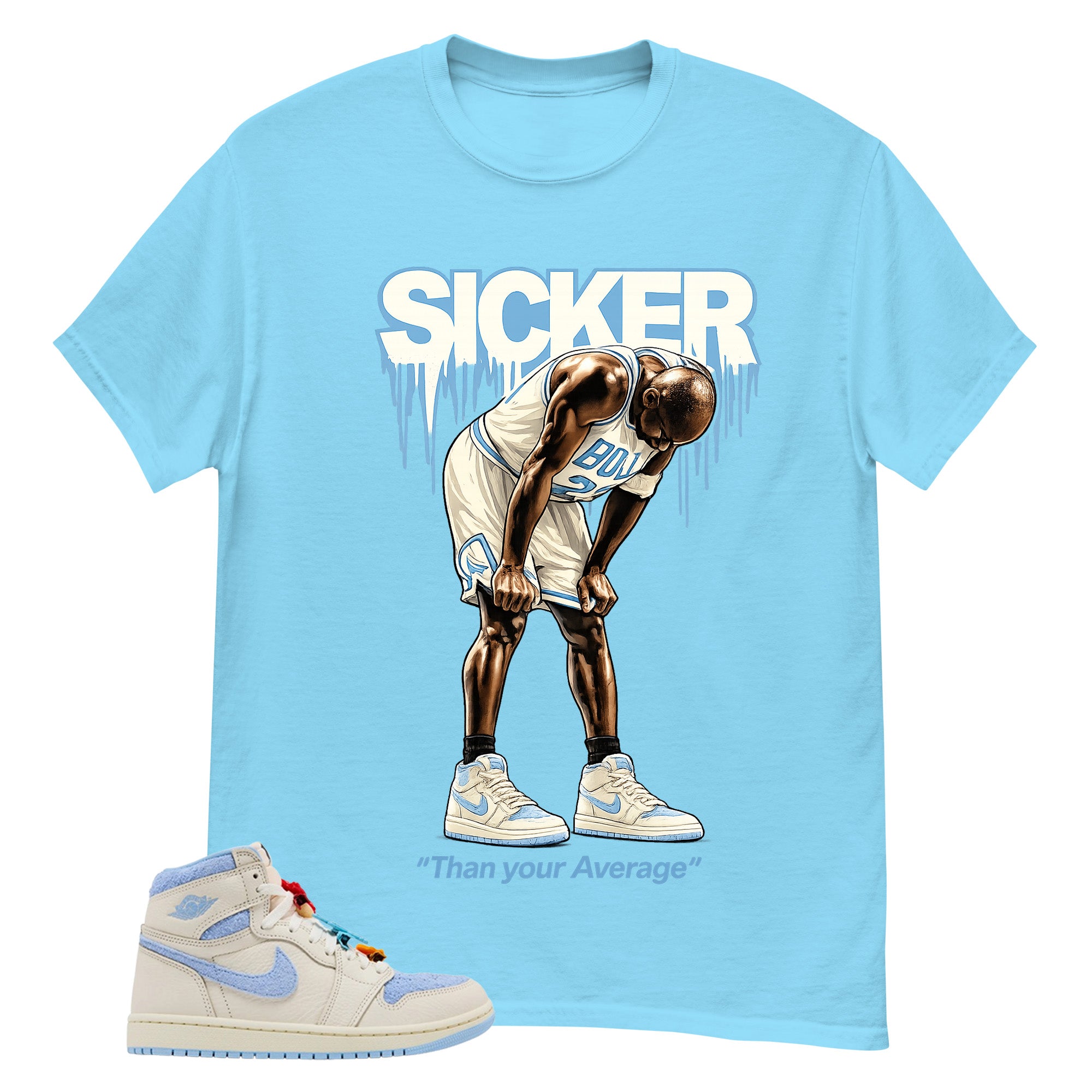 Blue Pale Ivory Pyschic Blue Wmns 1s Shirt Sicker Than Your Average Graphic