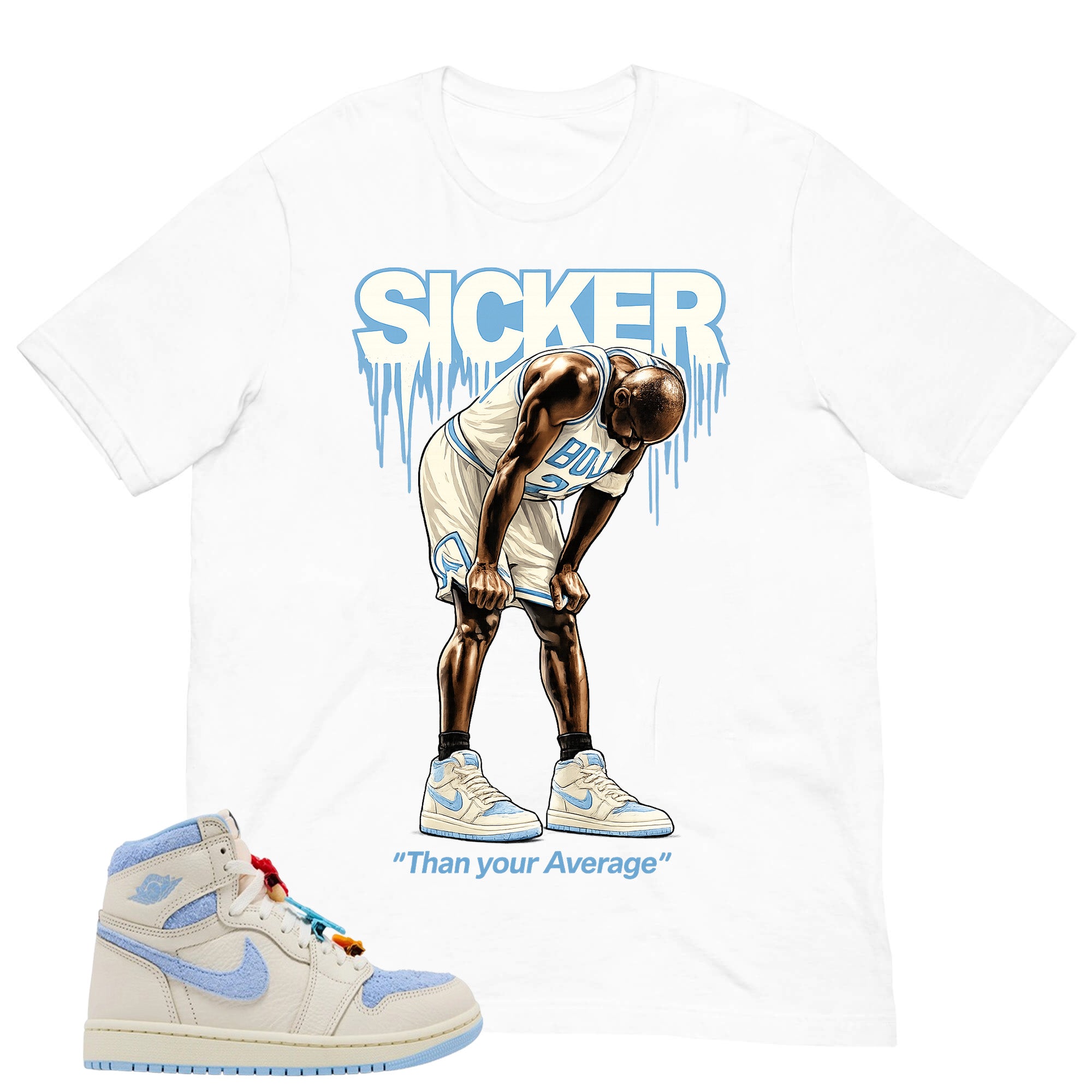 Blue Pale Ivory Pyschic Blue Wmns 1s Shirt Sicker Than Your Average Graphic