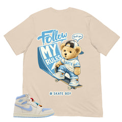 Blue Pale Ivory Pyschic Blue Wmns 1s Shirt Skate Boy Graphic