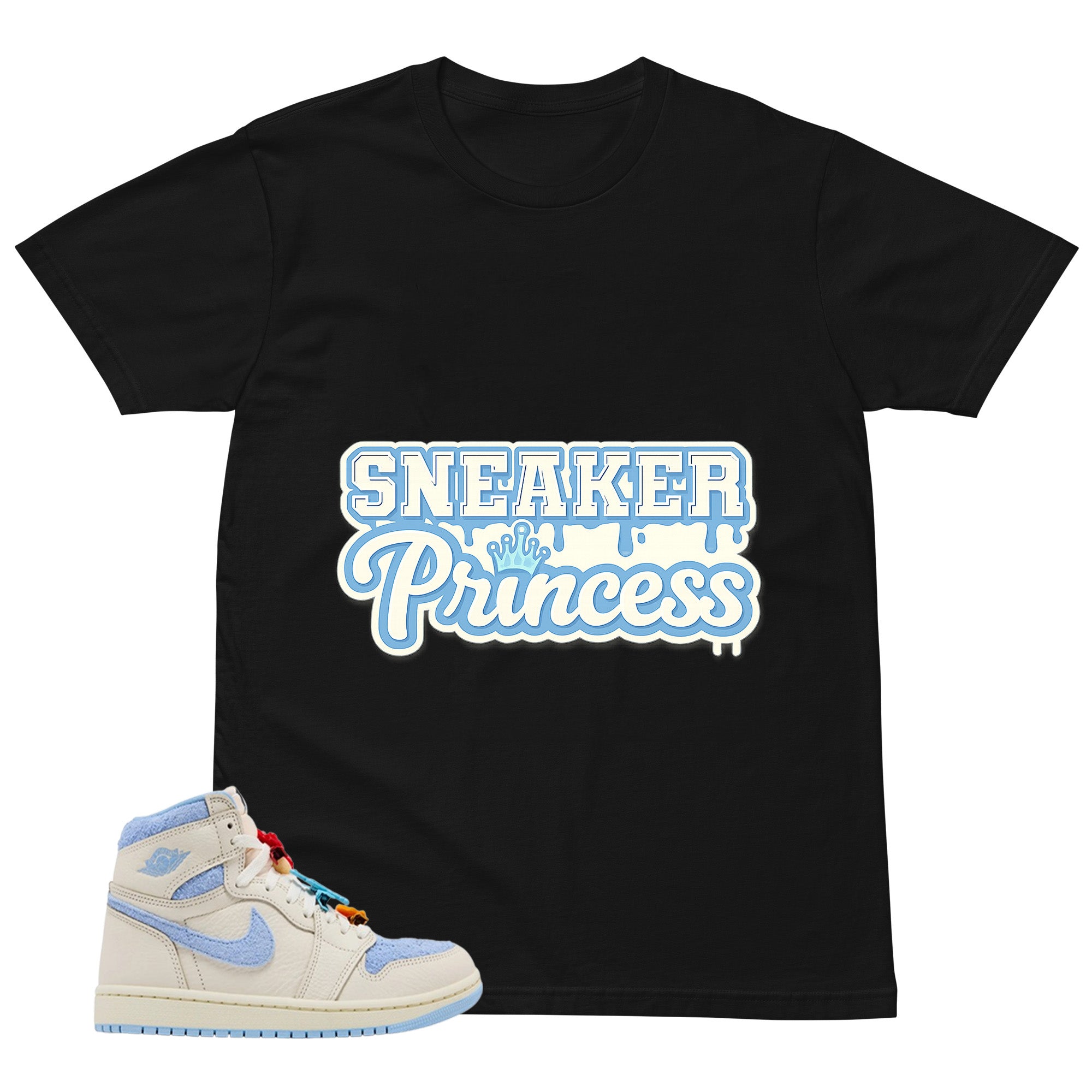 Blue Pale Ivory Pyschic Blue Wmns 1s Shirt Sneaker Princess Graphic