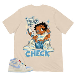 Blue Pale Ivory Pyschic Blue Wmns 1s Shirt Vibe Check Graphic