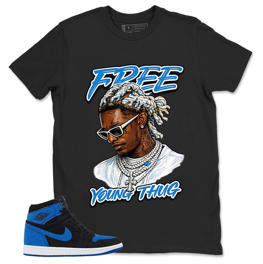 Blue Royal Reimagined 1s Zadago Shirt Free Young Thug Graphic