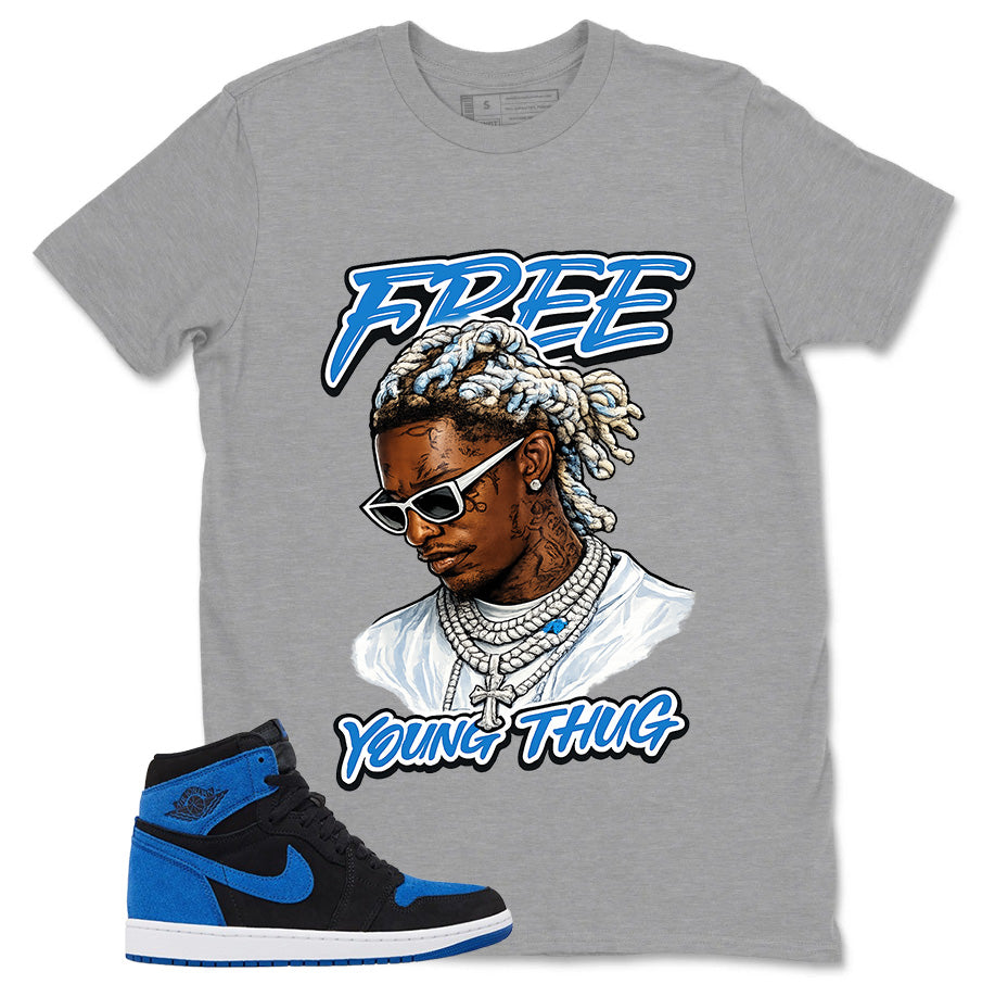 Blue Royal Reimagined 1s Zadago Shirt Free Young Thug Graphic