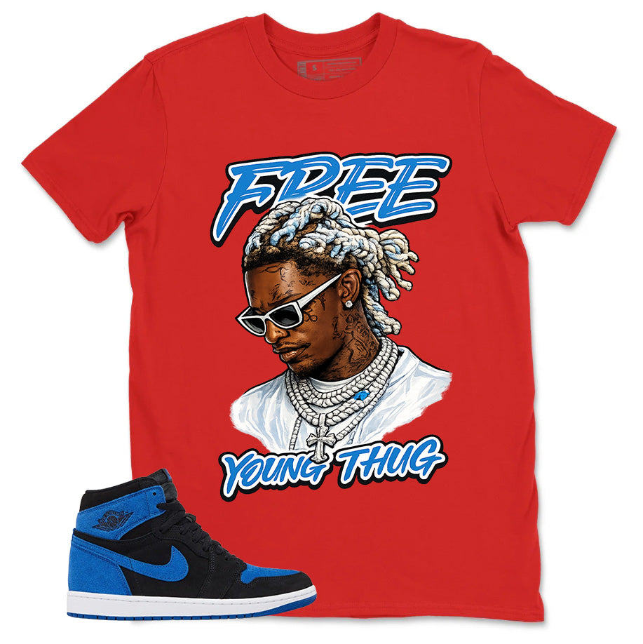 Blue Royal Reimagined 1s Zadago Shirt Free Young Thug Graphic