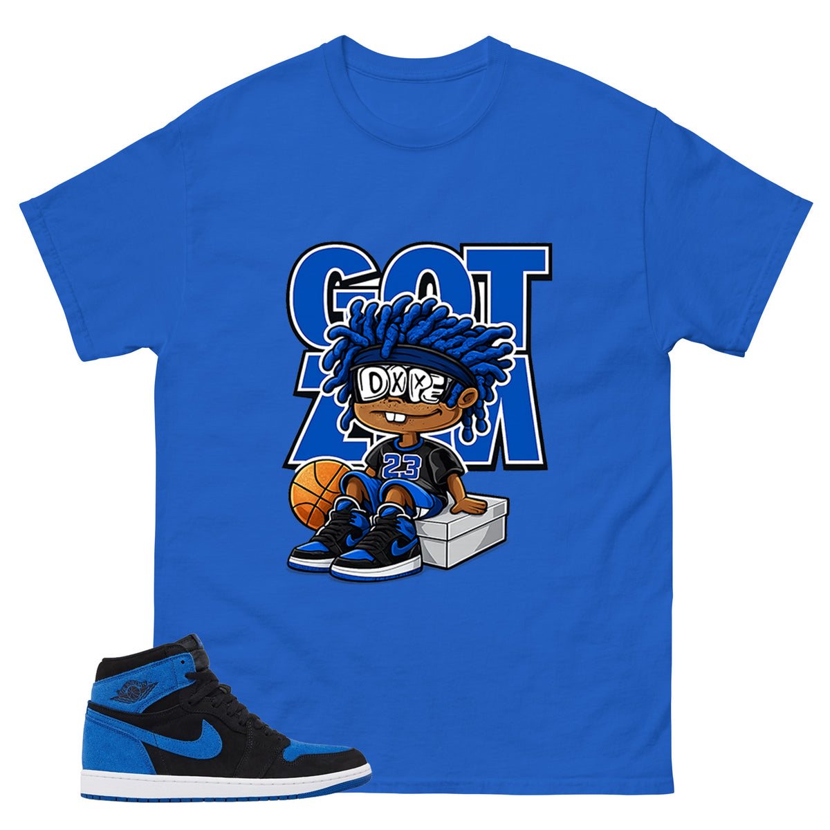 Blue Royal Reimagined 1s Zadago Shirt Got Em Dope Graphic