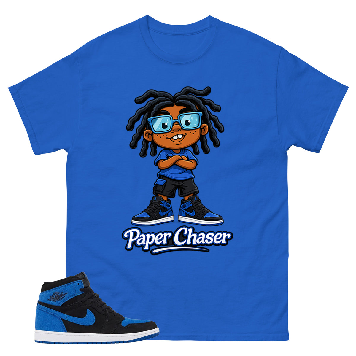 Blue Royal Reimagined 1s Zadago Shirt Paper Chaser Graphic