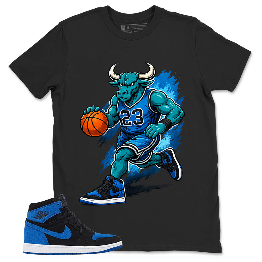 Blue Royal Reimagined 1s Zadago Shirt Raging Bull Graphic