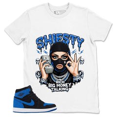 Blue Royal Reimagined 1s Zadago Shirt Shiesty Big Money Talking Graphic