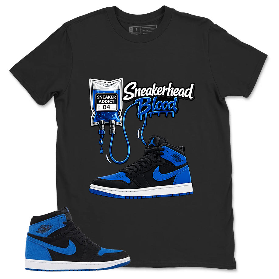 Blue Royal Reimagined 1s Zadago Shirt Sneakerhead Blood Graphic