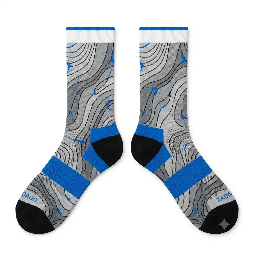 Blue Spark Sneaker Match Socks – Air Max 95 OG Inspired Mid-Calf Crew Socks