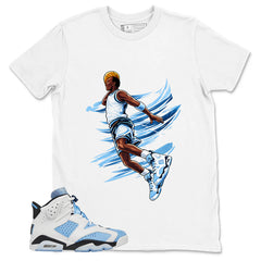 Blue UNC Home 6s Zadago Shirt Air Ball Graphic