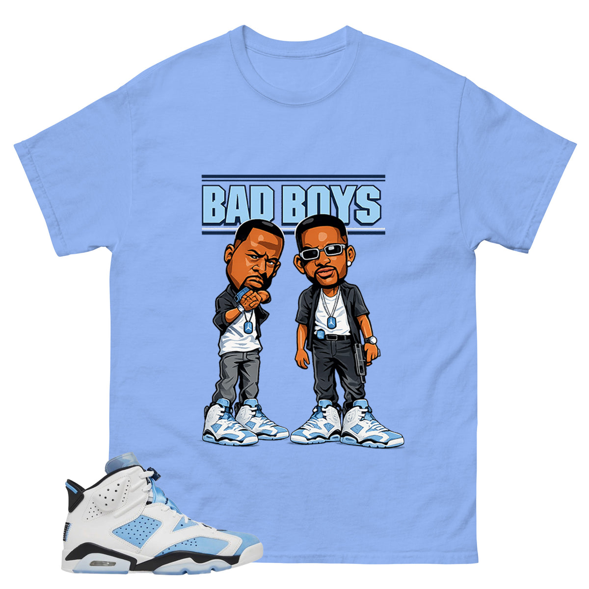 Blue UNC Home 6s Zadago Shirt Bad Boys Graphic