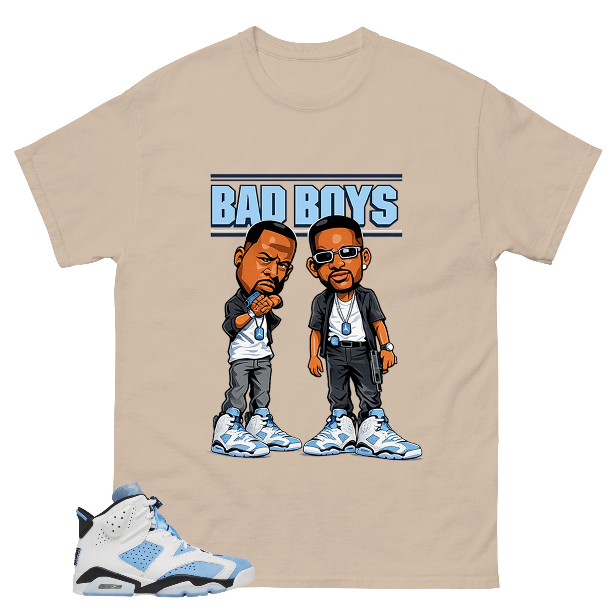 Blue UNC Home 6s Zadago Shirt Bad Boys Graphic