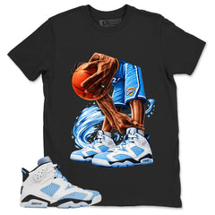 Blue UNC Home 6s Zadago Shirt Ball Time Graphic