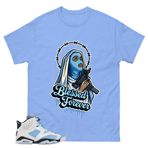 Blue UNC Home 6s Zadago Shirt Blessed Forever Graphic