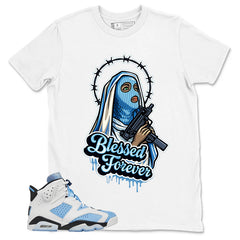 Blue UNC Home 6s Zadago Shirt Blessed Forever Graphic