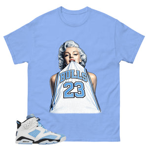 Blue UNC Home 6s Zadago Shirt Bull 23 Marilyn Graphic