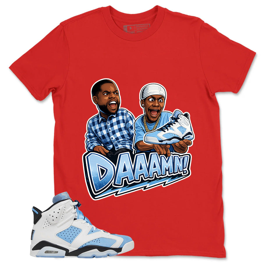 Blue UNC Home 6s Zadago Shirt Daaamn Sneaker Graphic