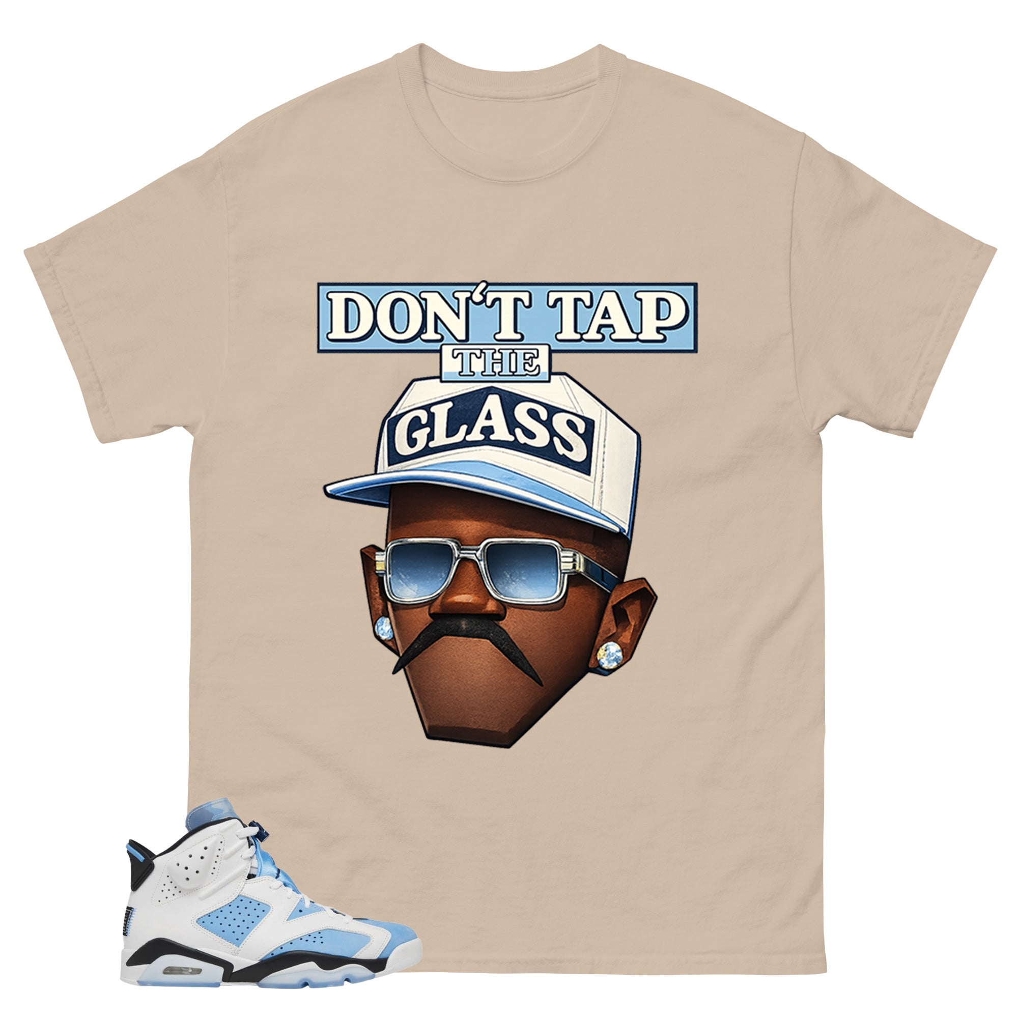 Blue UNC Home 6s Zadago Shirt Don't Tap The Glass Graphic