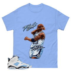 Blue UNC Home 6s Zadago Shirt Flight Victory MJ Graphic