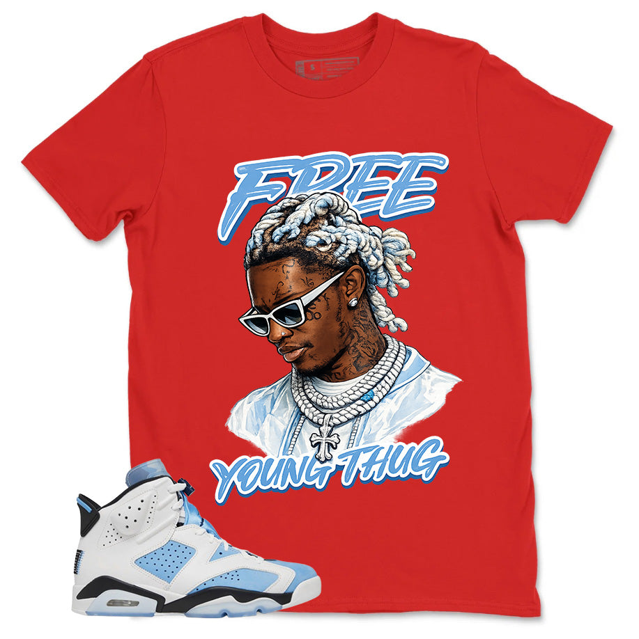 Blue UNC Home 6s Zadago Shirt Free Young Thug Graphic