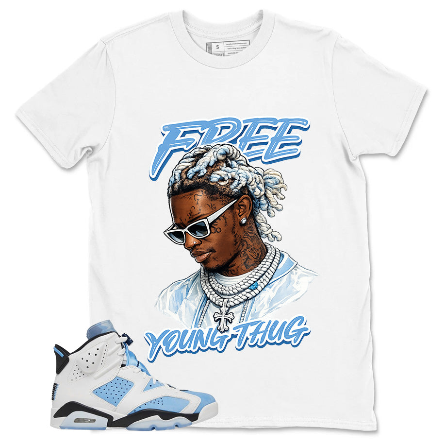 Blue UNC Home 6s Zadago Shirt Free Young Thug Graphic