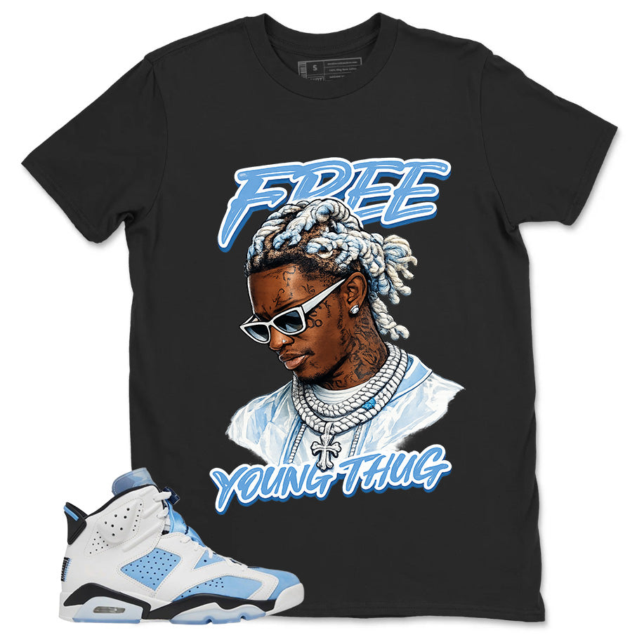 Blue UNC Home 6s Zadago Shirt Free Young Thug Graphic