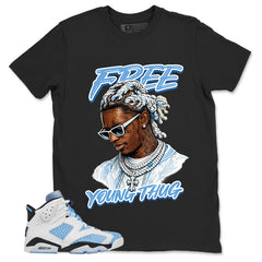 Blue UNC Home 6s Zadago Shirt Free Young Thug Graphic