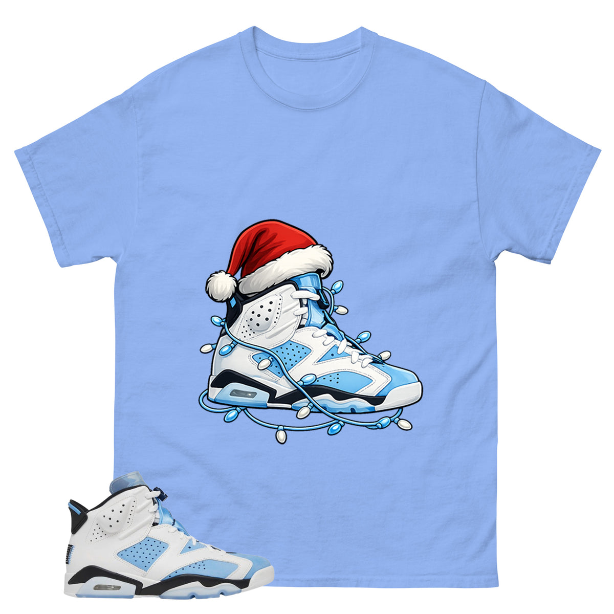 Blue UNC Home 6s Zadago Shirt Kickmas Graphic