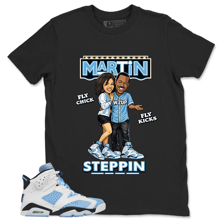 Blue UNC Home 6s Zadago Shirt Martin Steppin Graphic