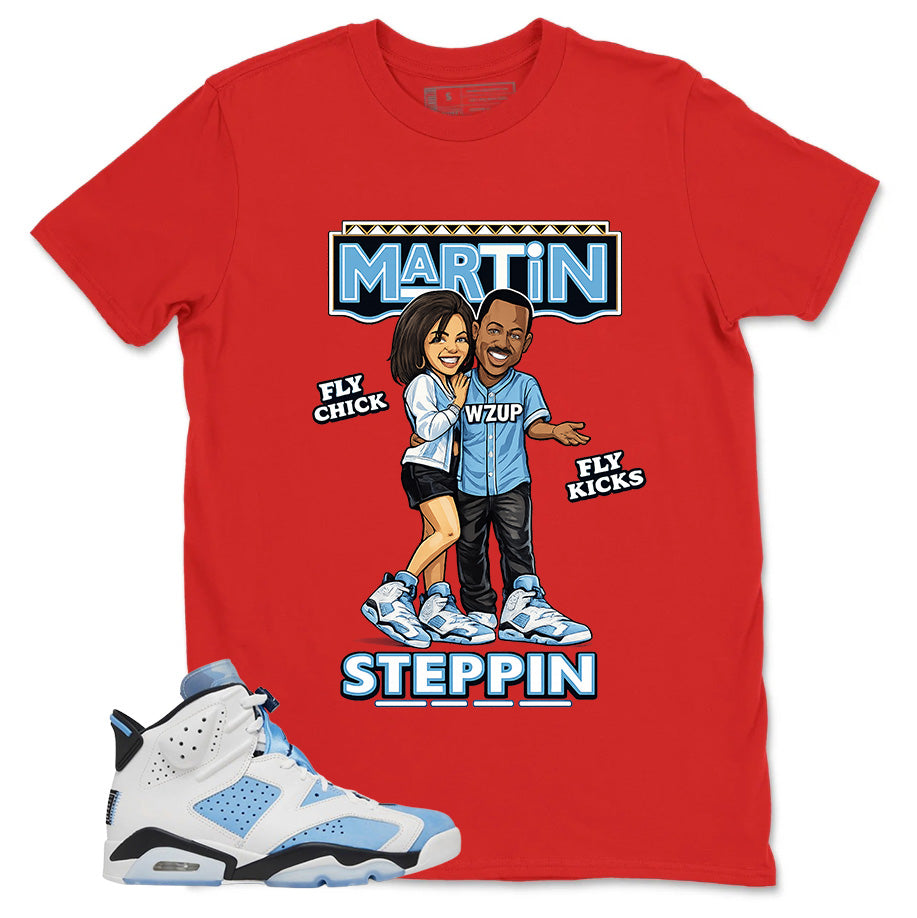Blue UNC Home 6s Zadago Shirt Martin Steppin Graphic