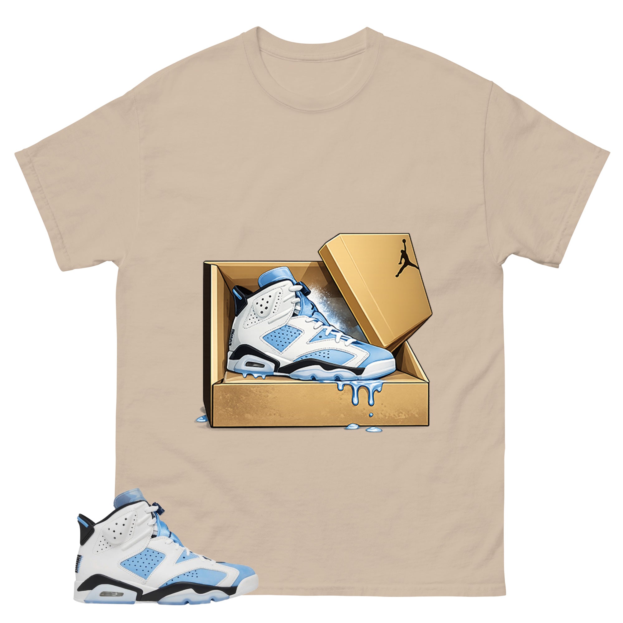 Blue UNC Home 6s Zadago Shirt New Kicks Graphic