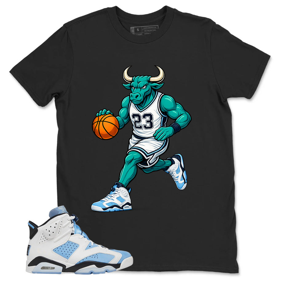 Blue UNC Home 6s Zadago Shirt Raging Bull Graphic