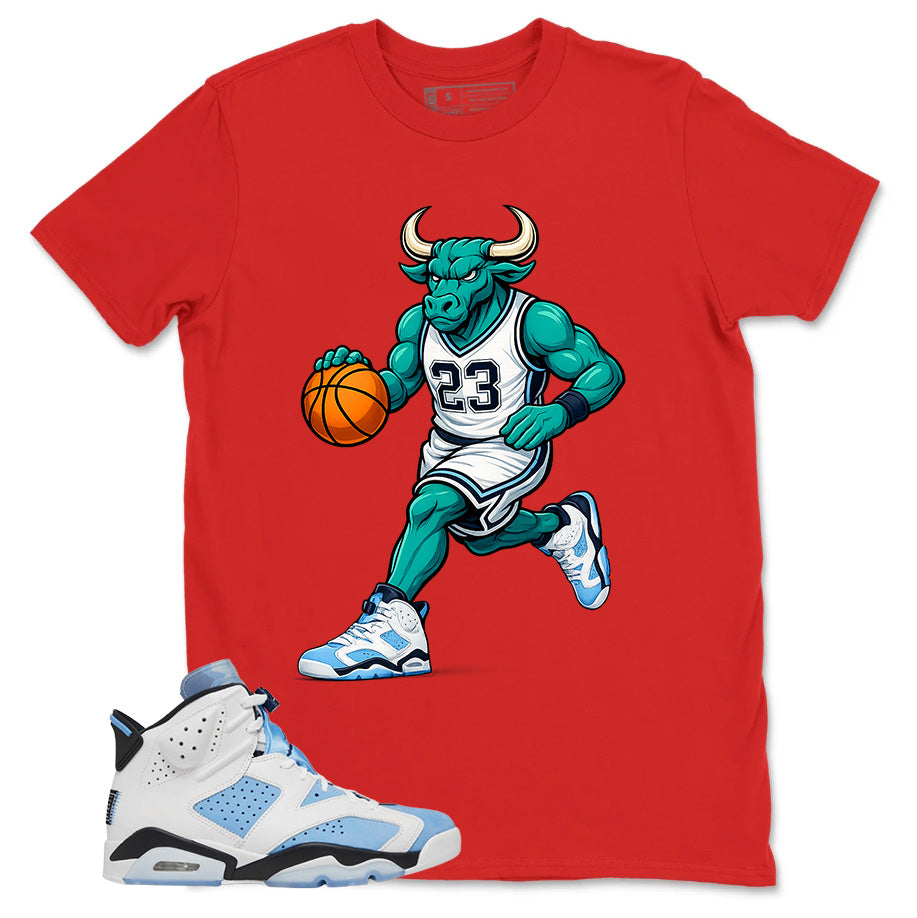 Blue UNC Home 6s Zadago Shirt Raging Bull Graphic