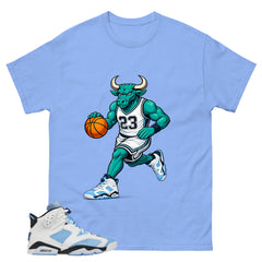 Blue UNC Home 6s Zadago Shirt Raging Bull Graphic
