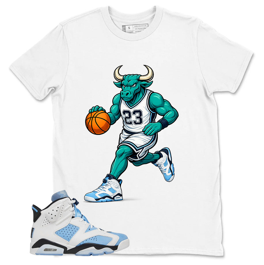Blue UNC Home 6s Zadago Shirt Raging Bull Graphic