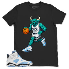 Blue UNC Home 6s Zadago Shirt Raging Bull Graphic