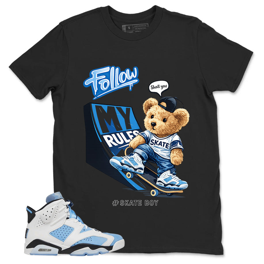 Blue UNC Home 6s Zadago Shirt Skate Boy Graphic
