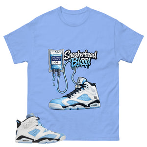 Blue UNC Home 6s Zadago Shirt Sneakerhead Blood Graphic