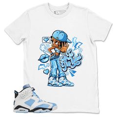 Blue UNC Home 6s Zadago Shirt Talk To The Hand Graphic