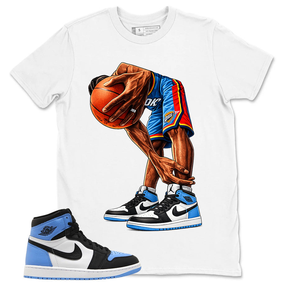 Blue UNC Toe 1s Zadago Shirt Ball Time Graphic