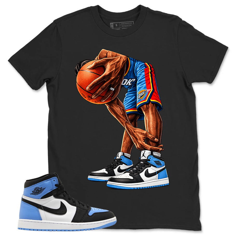 Blue UNC Toe 1s Zadago Shirt Ball Time Graphic