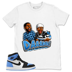 Blue UNC Toe 1s Zadago Shirt Daaamn Sneaker Graphic
