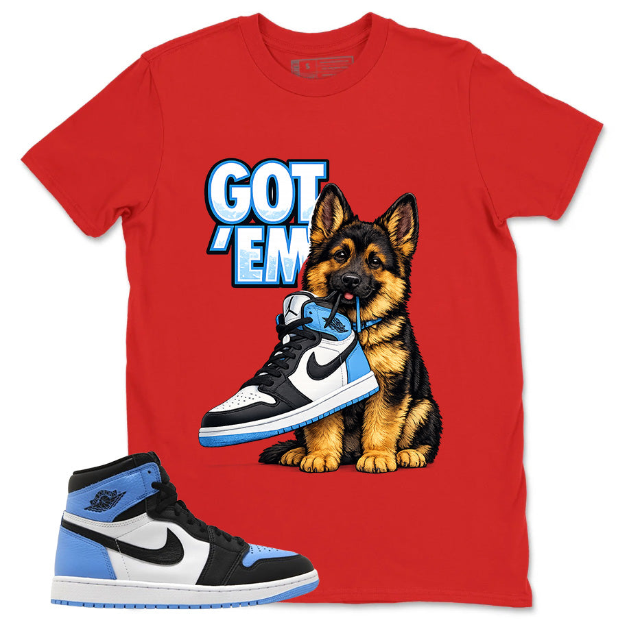 Blue UNC Toe 1s Zadago Shirt Got Em GS Graphic