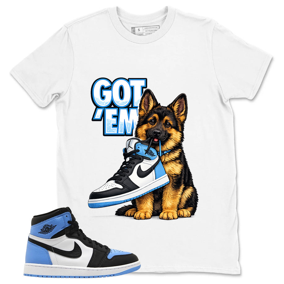 Blue UNC Toe 1s Zadago Shirt Got Em GS Graphic